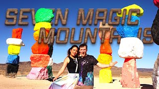 Seven Magic Mountains  Las Vegas  Colorful stacked rocks in the desert [upl. by Zednanref]