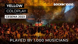 Yellow  Coldplay played by 1000 Musicians  Rockin’1000 [upl. by Rivi]