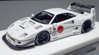 164 Ferrari F40 LBWK by FuelMe resin vs Inno64 diecast comparison Liberty Walk model car review [upl. by Ixela]