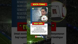 Menyala pak Erick Tohir beritatimnasindonesiaterbaru kabarbaiktimnas beritatimnasterkengkap [upl. by Vashtia]