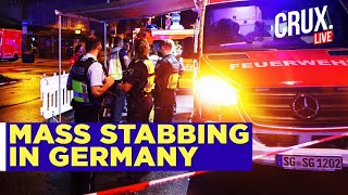 Manhunt In Germany After Mass Stabbing Three Dead And Eight Injured  Solingen Knife Attack [upl. by Cumine]