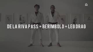 BJJ TECHNIQUE  DE LA RIVA PASS  BERIMBOLO  LEG DRAG [upl. by Eniotna]