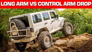 Jeep Wrangler Long Arm Suspension Versus Control Arm Drop Brackets Which Is Better and Why [upl. by Adnole]