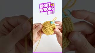 How To Crochet Right Side vs Wrong Side  Beginner Amigurumi Tutorial [upl. by Allemaj]