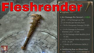 Diablo IV Unique Items  Fleshrender AxePatch 122 [upl. by Rog]