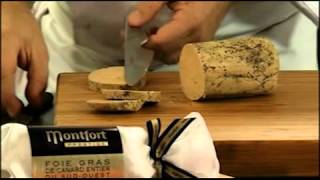 Foie gras de canard entier montfort aux deux poivres et champagnemodifflv [upl. by Yolane]