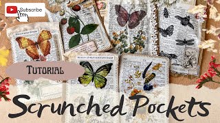 EASY Junk Journal Scrunched Pockets [upl. by Nnaeinahpets]