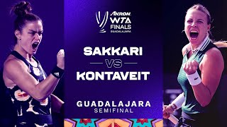 Anett Kontaveit vs Maria Sakkari  2021 WTA Finals Semifinal  WTA Match Highlights [upl. by Monjan]