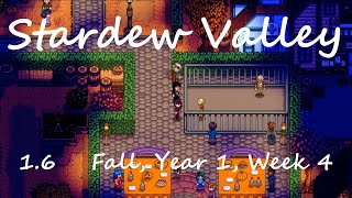 Stardew Valley 16  Fall Year 1 Week 4  Vanilla Longplay No Commentary No Mods [upl. by Noiemad]