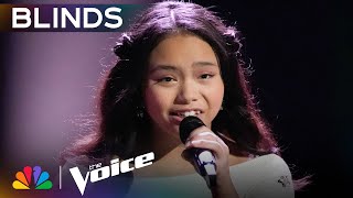 14YearOld Raina Chans Powerhouse Performance Leaves Coaches in Awe  The Voice Blind Auditions [upl. by Raynold689]