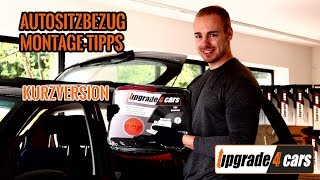 Auto Sitzbezug beziehen Anleitung Autoschonbezug montieren Tutorial KURZVERSION [upl. by Asilej]