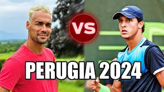 Luciano Darderi vs Fabio Fognini PERUGIA 2024 [upl. by Kenzi]