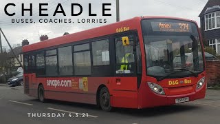 CHEADLE BUSES COACHES amp LORRIES FIRST BUS POTTERIES DampG BERESFORDS MJS STODDARDS amp MORE 4321 [upl. by Feldstein]