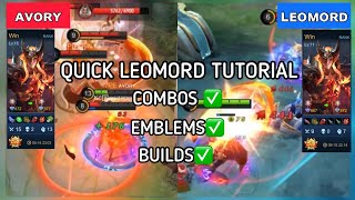 🐎 Quick Tips For Leomord  MANIAC Gameplay Top Global Leomord Avory  Mobile Legends [upl. by Waneta]