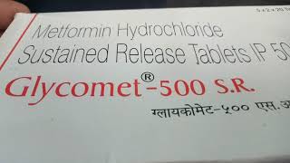 Glycomet 500 MG Tablet SR Uses Dosage Side Effects in hindi [upl. by Grindle876]