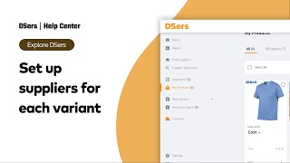 Explore DSers  Set up suppliers for each variant  DSers [upl. by Maze846]