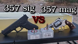 357 sig VS 357 mag in Ballistics Gel [upl. by Steady]