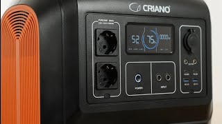 Generator solar 1800W CRIANO CNOPS1800 Stație de alimentare cu acumulator LiFePO4 [upl. by Haeluj]