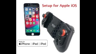 M6 Wireless Bluetooth Mocute 60 Gamepad Joystick Controller Apple iPhone iOS setup [upl. by Dukey]