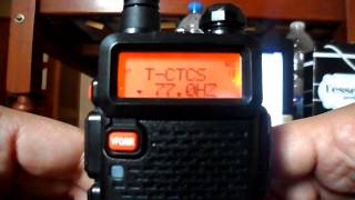 Como conectar Baofeng UV5R con Talkaout en frecuencias y subtonos [upl. by Ozmo]