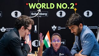 When Gukesh took on world no2 Fabiano Caruana  FIDE Candidates 2024 [upl. by Marmion426]