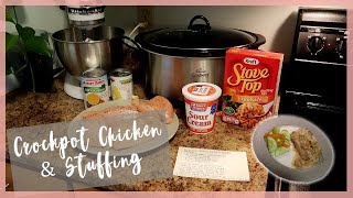 Crockpot Chicken with Stuffing  Easy Slow Cooker Dinner [upl. by Yllitnahc150]