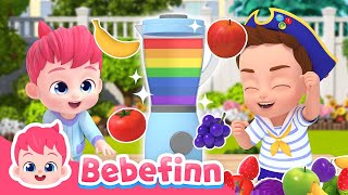 🍇🍌Colorful Fruit Juice Song🥝  EP62  Bebefinn Sing Along2  Nursery RhymesampKids Songs [upl. by Maltz846]