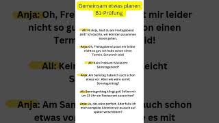 B1 mündliche prüfung gemeinsam etwas planen B1 zertifikat Deutsch lernen mit dialogen Deutsch hören [upl. by Ycnahc]