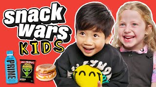 British Kids Try American Food For The First Time  Snack Wars [upl. by Bremser250]