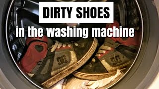 Dirty Trainers in the washing machine  one hour easy care [upl. by Carlota]