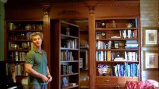 Custom Millwork Bookcase with Hidden Door in New Orleans [upl. by Htedirem]