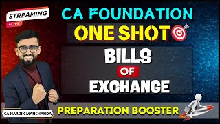 CA Foundation Accounts  ONE SHOT  Bills of Exchange  Most Important Questions [upl. by Ilyak131]