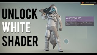 Unlock White Stormtrooper Armor in Destiny Chatterwhite Shader [upl. by Mairem965]