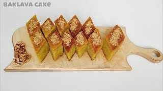 Baghlava Yazdi  Soft baklava Cake Recipe  saffron cake [upl. by Trisa]