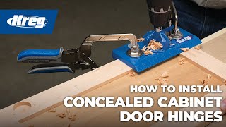 How To Install Concealed Cabinet Door Hinges [upl. by Lorsung]