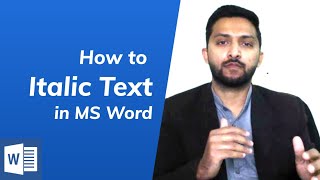 How to Italic oblique Text in MS Word [upl. by Tapes612]