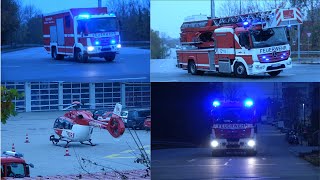 HUBSCHRAUBERLANDUNG Einsatzfahrten Feuerwache 4 Nürnberg [upl. by Leeda]