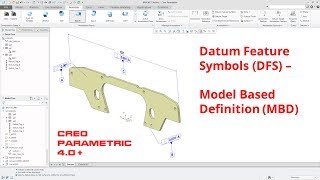 Creo Parametric  Datum Feature Symbols  Geometric Dimensioning and Tolerancing GDampT [upl. by Yetak]