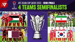 🔵 Semifinalists AFC Asian Cup Qatar 2023 2024 All Teams Qualified [upl. by Auqenaj]