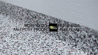 How to do an epoxy floor  Cove base full flake [upl. by Nhguavad]