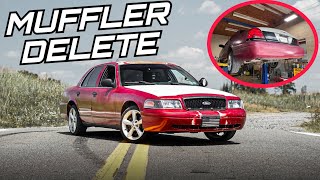 2008 Crown Vic P71 MUFFLER DELETE [upl. by Atinyl]