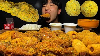 🍗ASMR BHC 뿌링클치킨 치즈스틱 치즈볼 핫도그 먹방 BHC CHICKEN CHEESESTICKS CHEESEBALLS HOTDOG MUKBANGEATING SHOW [upl. by Sandie]