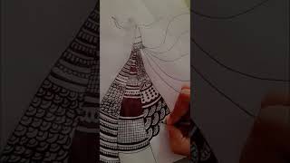 Dress mandala art 🎨 art mandalarts pendrawing mandalaart artist song newsong music [upl. by Ahsinit387]