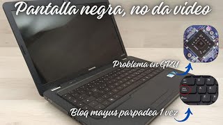 Cómo solucionar Compaq cq56 no da video pantalla negra luz bloq mayus parpadea 1 vez [upl. by Akiehs]