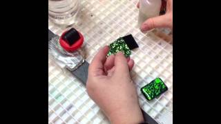 how to make a fused glass dichroic pendant [upl. by Hoskinson]