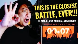 REACTION  TOMAZACRE vs CODFISH  Grand Beatbox Battle 2019  SEMI FINAL [upl. by Tugman]