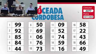 Sorteo de Quiniela POCEADA CORDOBESA Nº 2277 – 18112024 [upl. by Enowtna]