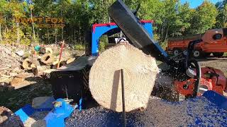 Firewood Processor Cutting Large Logs [upl. by Nalda]