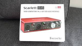 Focusrite Scarlett 8i6 3rd Gen USBC Audio Interface UnboxingReview [upl. by Vania]