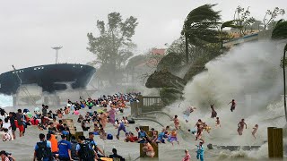 Philippines Typhoon PEPITO Footage Unbelievable Storm [upl. by Orman]